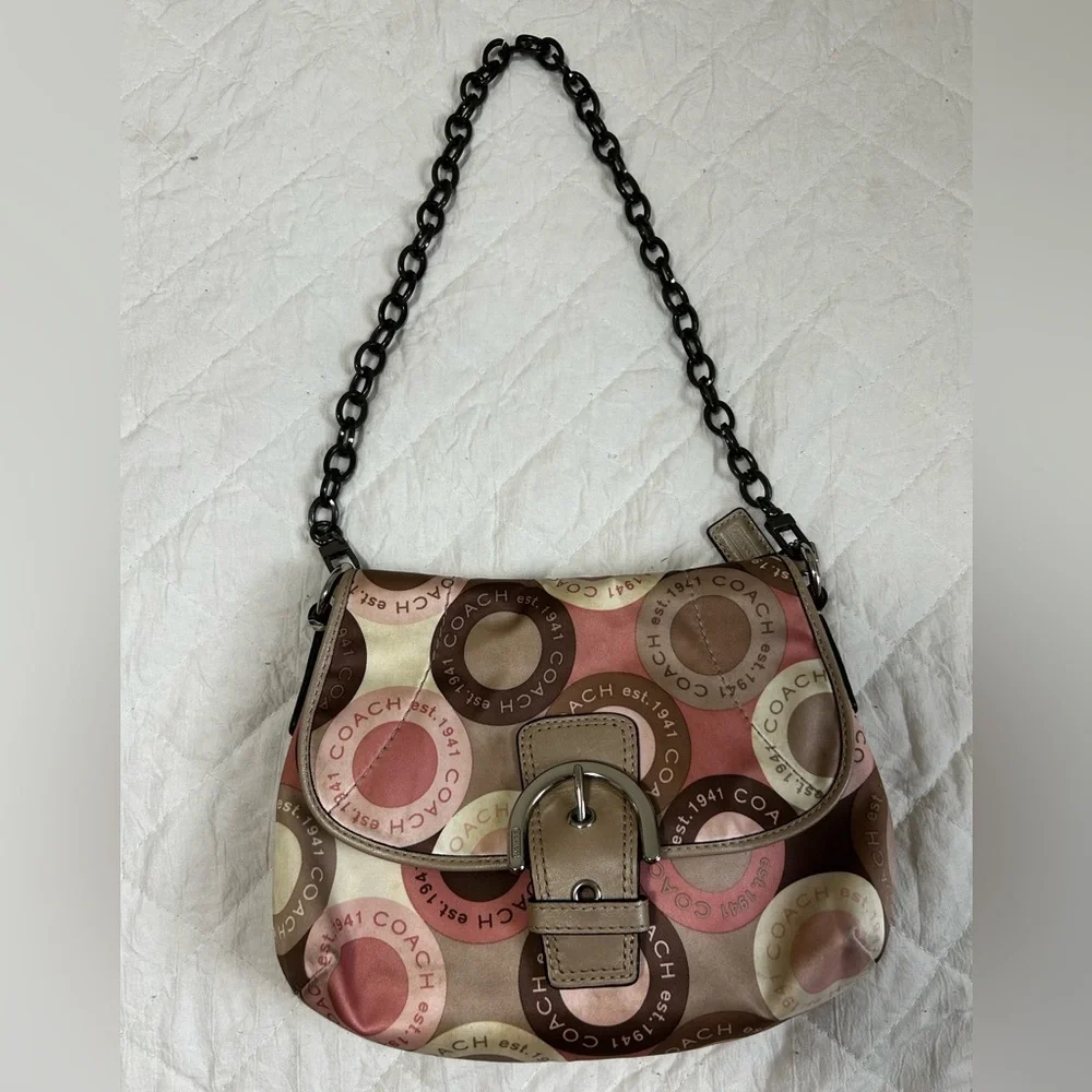 Coach vintage Multicolor Signature mini Shoulder Bag/crossbody bag